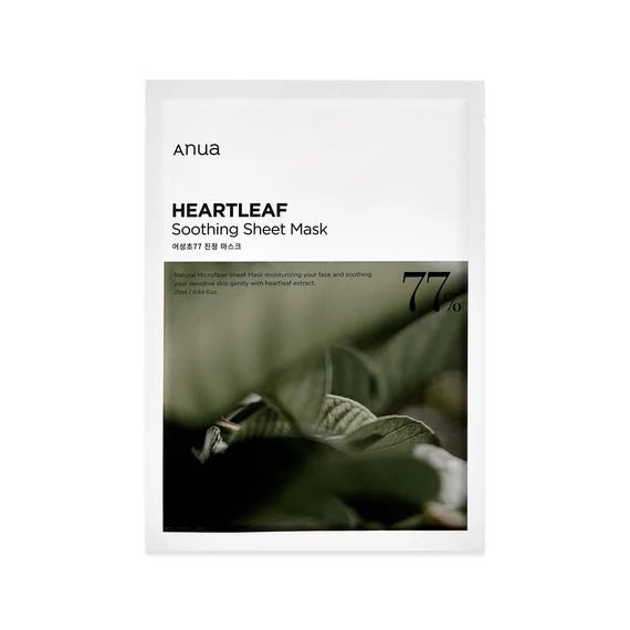 Anua Heartleaf 77% Soothing Sheet Mask - Nyugtató Fátyolmaszk 1db,25ml - LiLea
