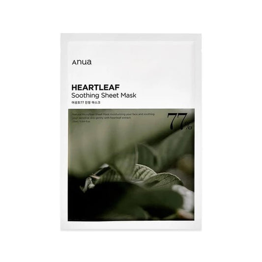 Anua Heartleaf 77% Soothing Sheet Mask - Nyugtató Fátyolmaszk 1db,25ml - LiLea