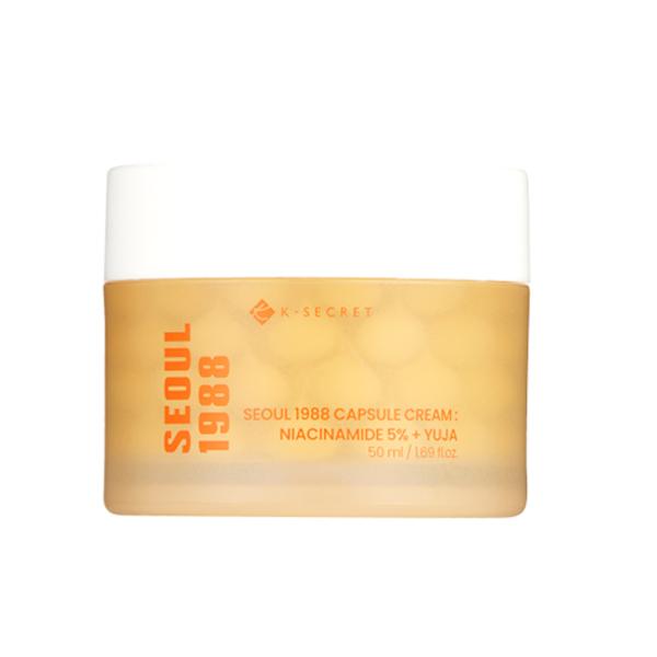 K - SECRET – Seoul 1988 Kapszulás Hidratálókrém Niacinamiddal, Capsule Cream: Niacinamide 5% + Yuja, 50ml - LiLea