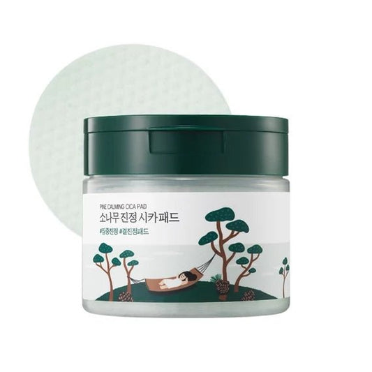Round Lab Pine Calming Cica Pad - Nyugtató Tonik Párnák Centella Kivonattal, 50pcs - LiLea